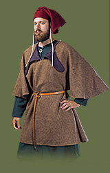 MALE OUTERWEAR 13th-14th MEDIEVAL DESIGN